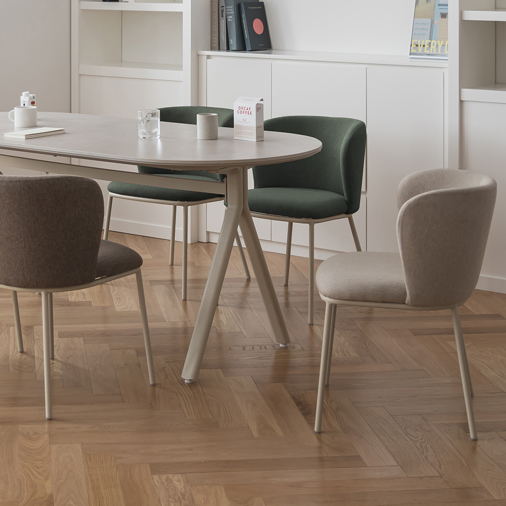 패브릭의자 철제 인테리어 디자인 의자 카페 머핀 체어