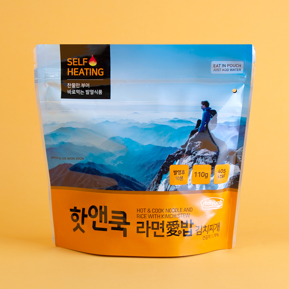 핫앤쿡 라면애밥 김치찌개 발열도시락 전투식량 비상식량 캠핑 등산 - 상세 이미지 2