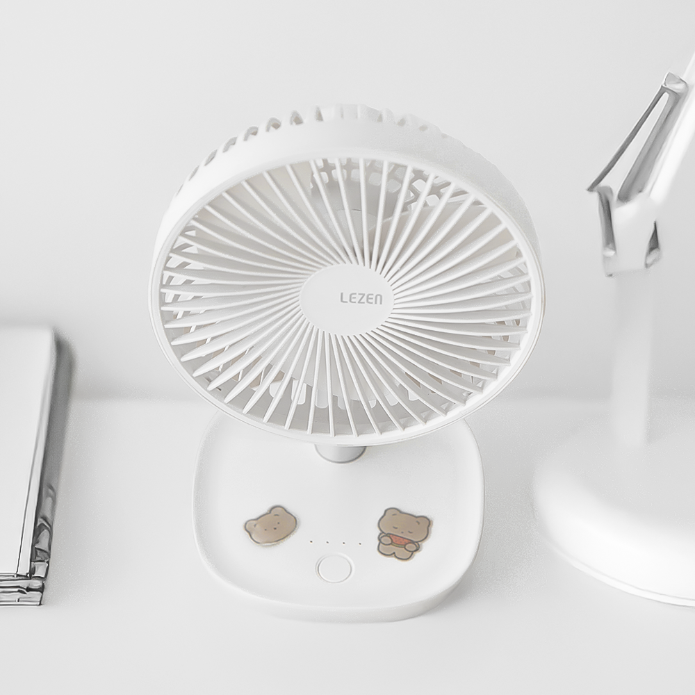 르젠 시그니처 캐릭터 무선 저소음 사무실용 가정용 캠핑용 탁상용 BLDC 선풍기 LZF-BN08