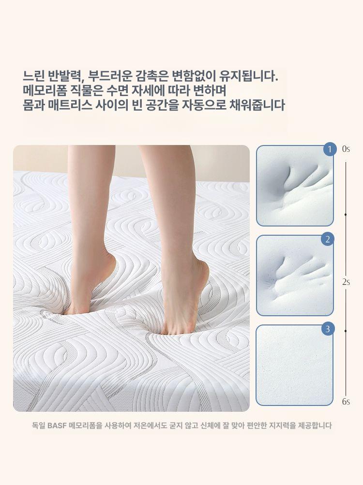 머큐리 홈 메모리폼 매트 메모리폼매트 싱글매트 호텔매트 접이식매트 침대매트 편안한매트 7CM 두께 - 상세 이미지 5