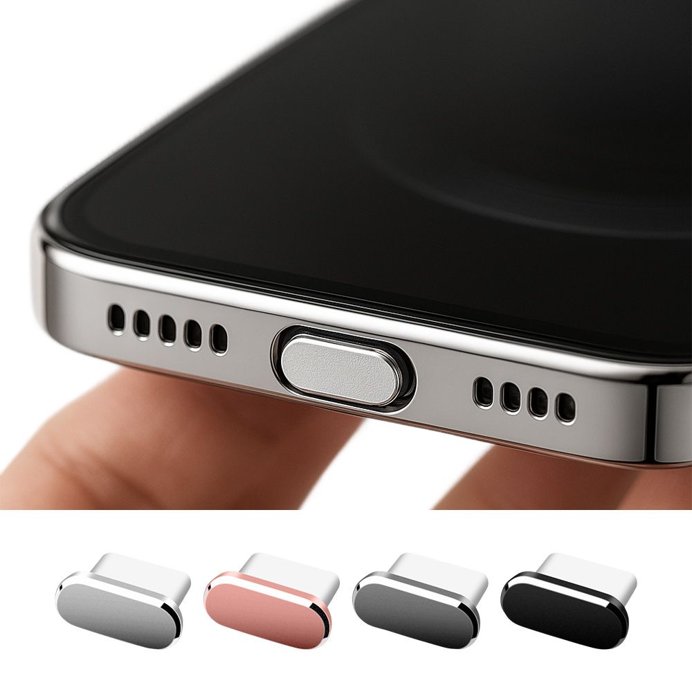 메탈 충전단자보호캡 c타입마개 먼지마개 휴대폰 충전기 usb 포트 방진 커버 오염방지 폰꾸 - 상품 이미지
