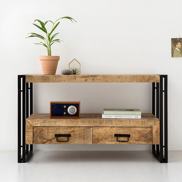 PECRE 빈티지수납장 PC0102DR 1030x600x450mm, 2단, 6319.0243 - 메인 이미지