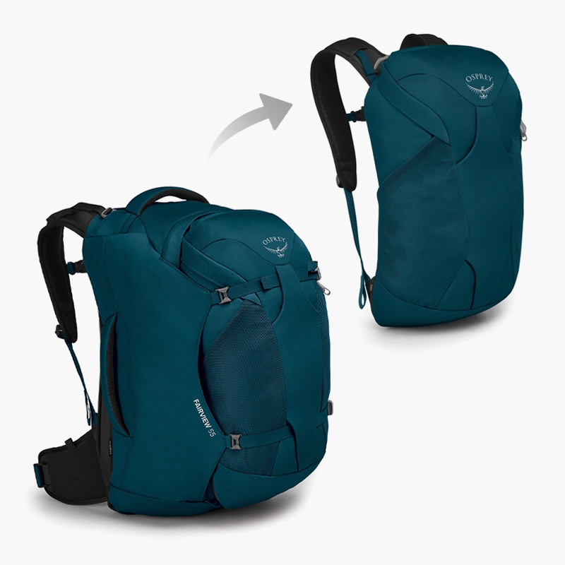 오스프리 페어뷰 55 여성용 경량 등산 백패킹 여행 기내용 배낭