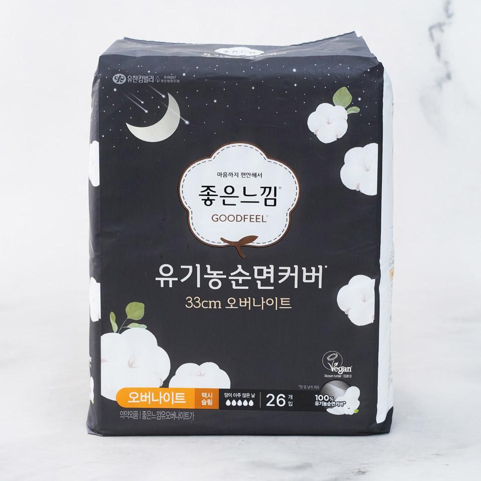 메가마트 좋은느낌 유기농순면 내추럴 생리대 오버 26 - 메인 이미지
