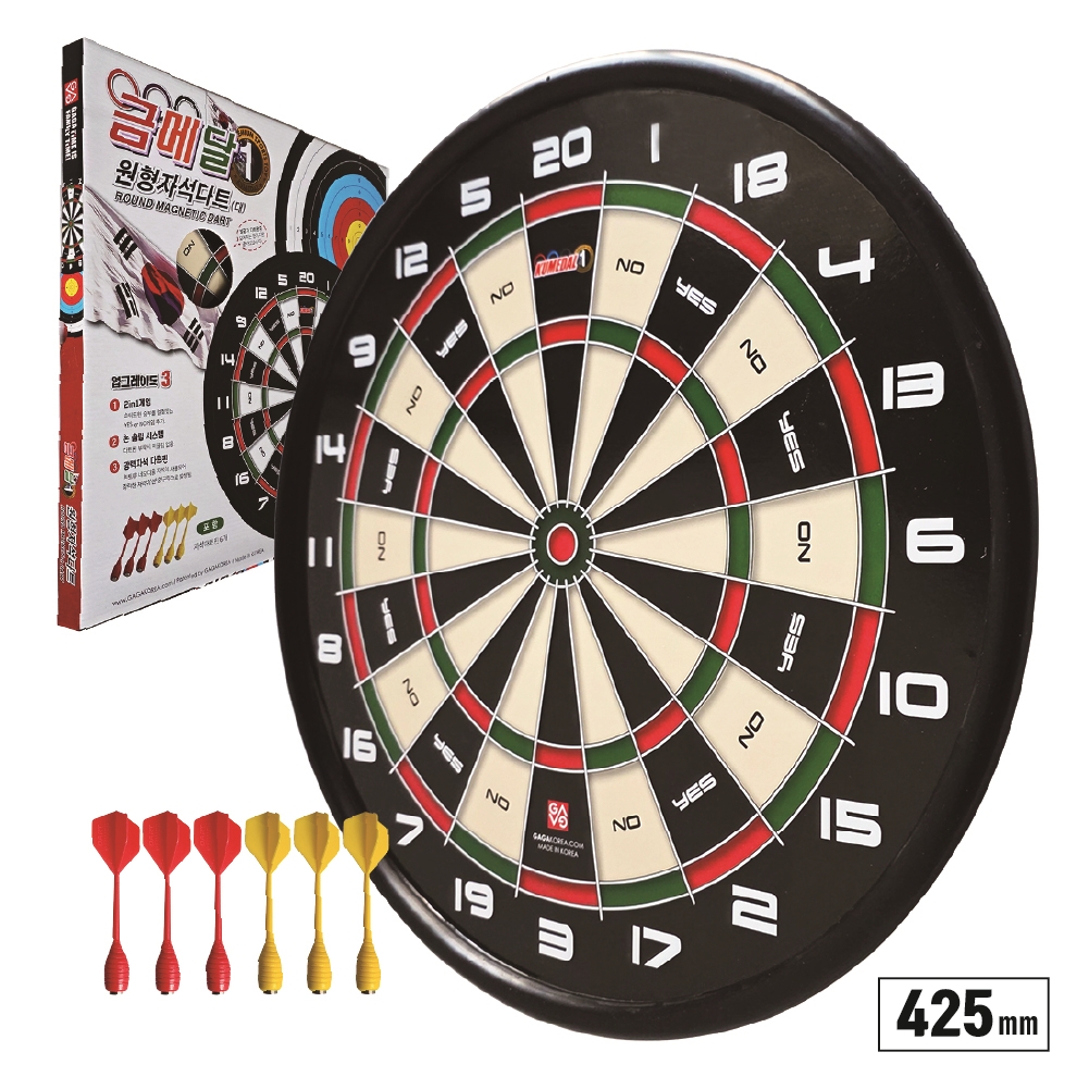 가가월드 금메달 원형자석 다트(정통/대) - 어린이 운동 놀이 완구, 안전인증 장난감 교구