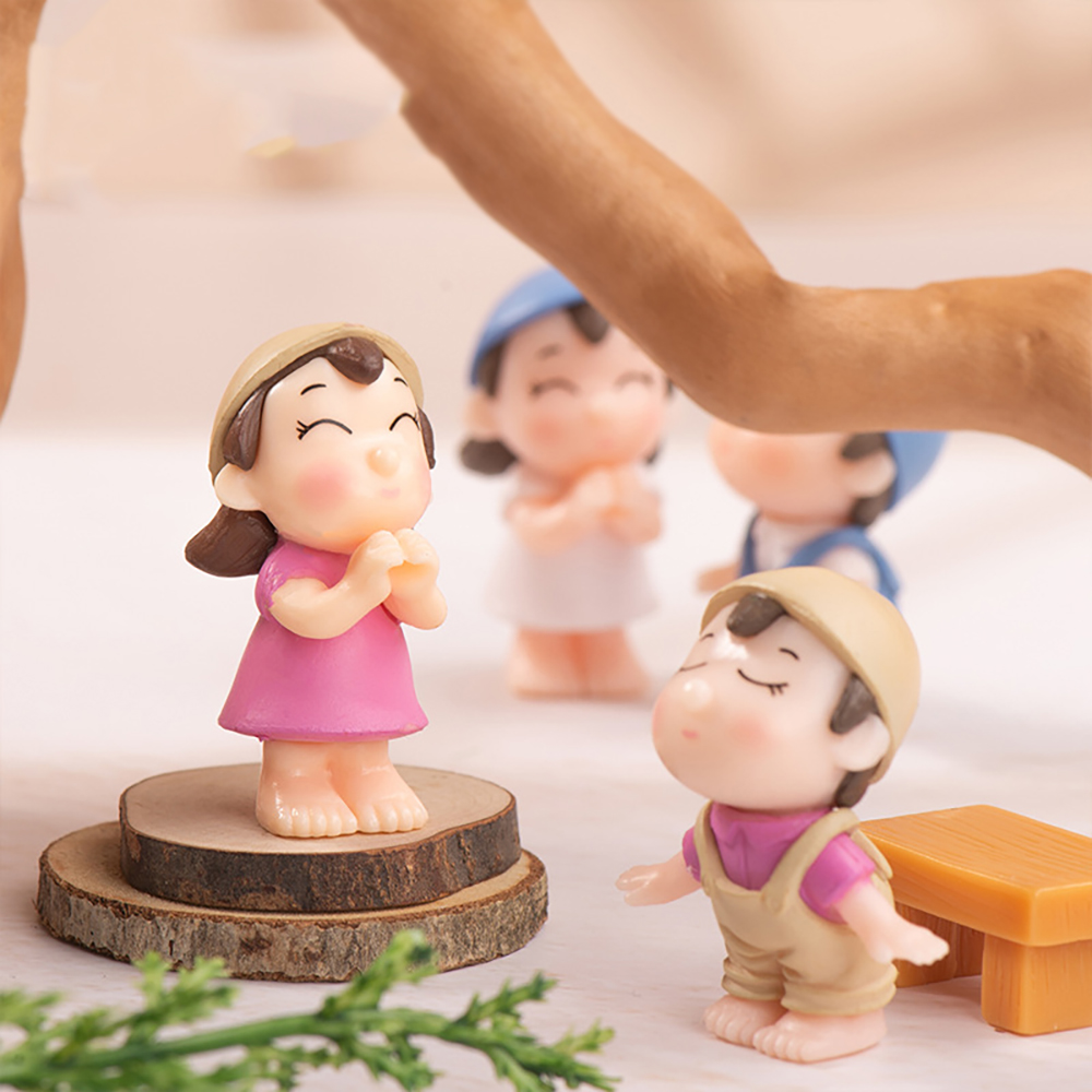 아기 요정 연인 커플 미니어처 피규어 테라리움 모형 데스크탑 장식 소품 - 상세 이미지 4