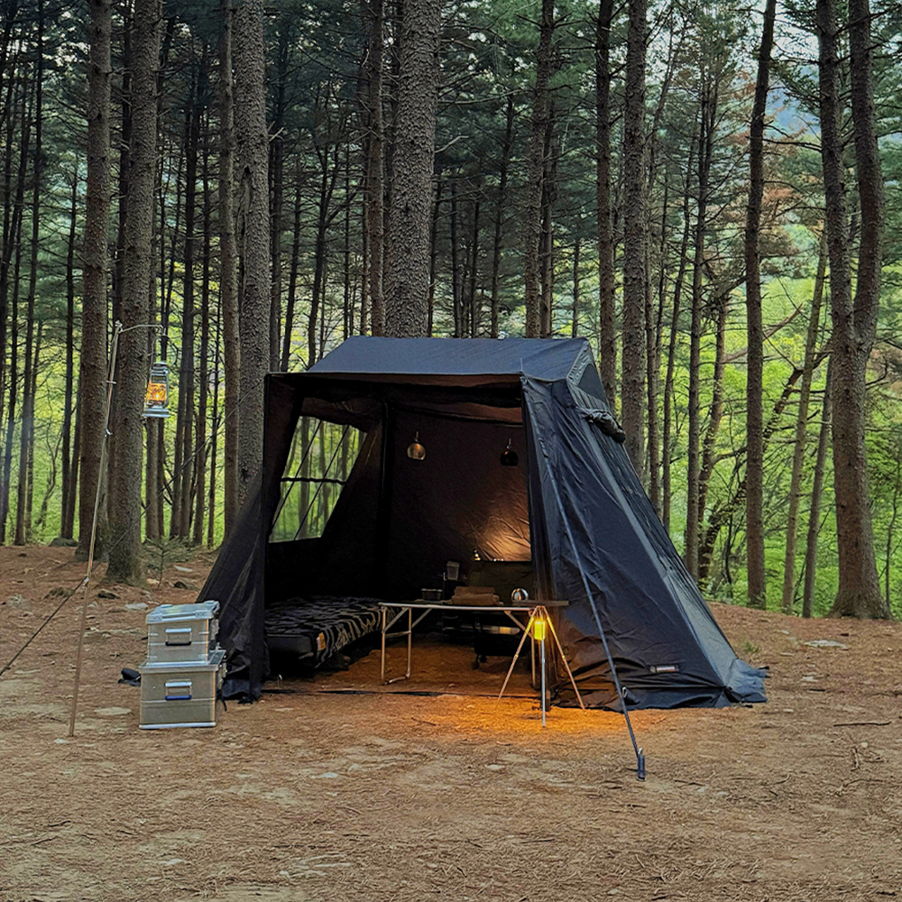와일드 필드 코트 하우스 1인용 텐트 캐빈형 차박 낚시 캠핑 코트텐트