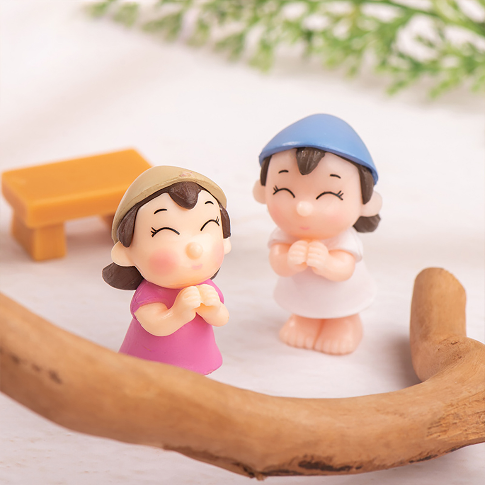 아기 요정 연인 커플 미니어처 피규어 테라리움 모형 데스크탑 장식 소품 - 상세 이미지 2