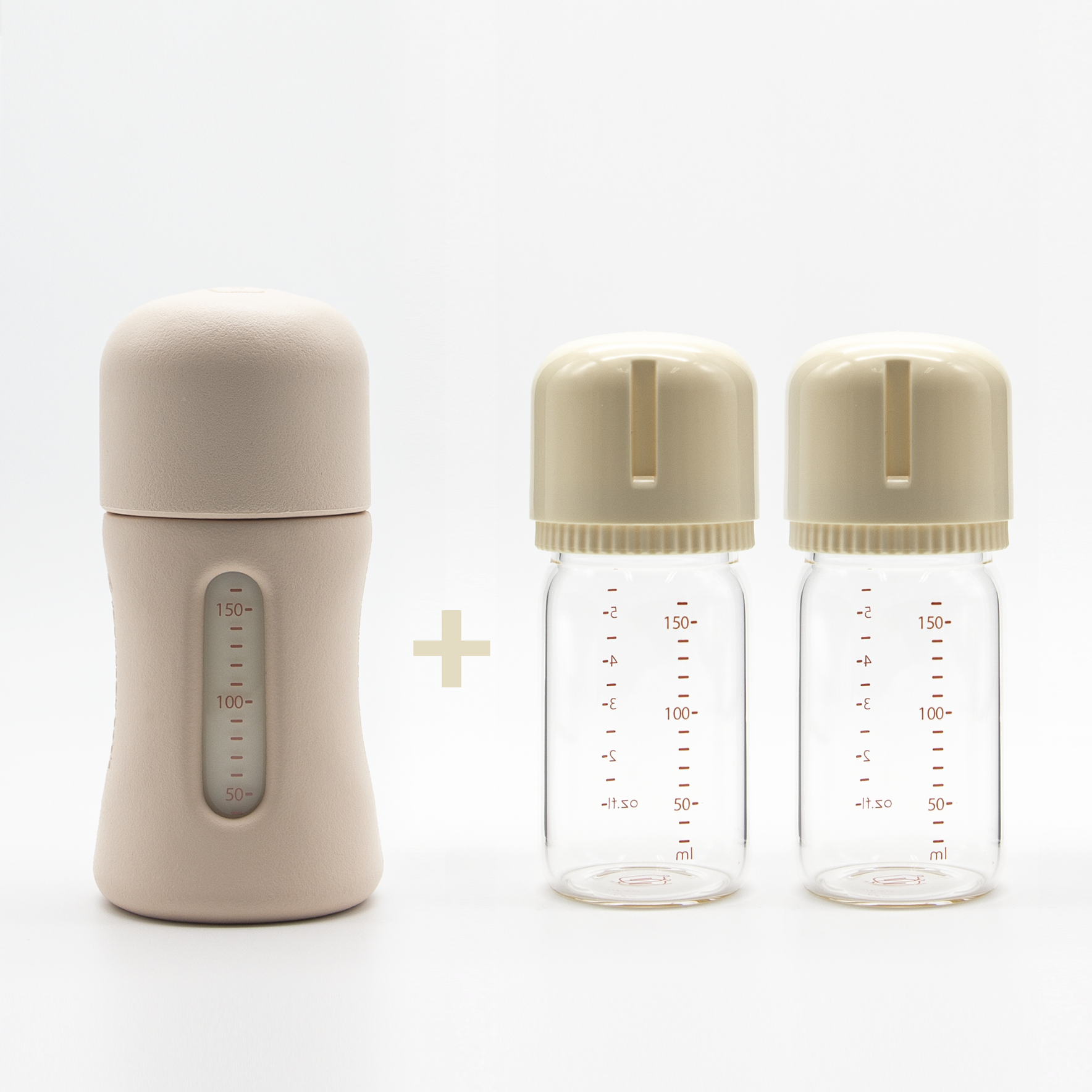 안심유리젖병 160ml 3P 커버세트 신생아 출산선물 - 상세 이미지 3