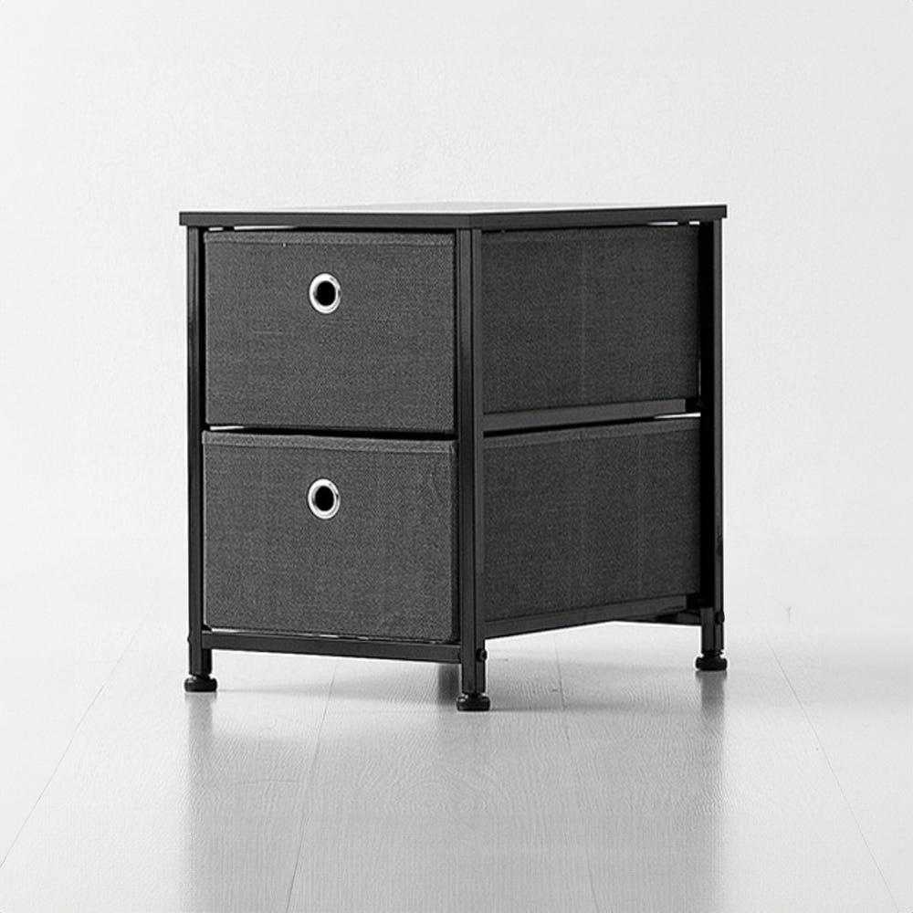 NOVEN 패브릭 미니서랍장 300400 B형 305x405x405mm, 2단, 다크그레이 1277.8068 - 상세 이미지 2