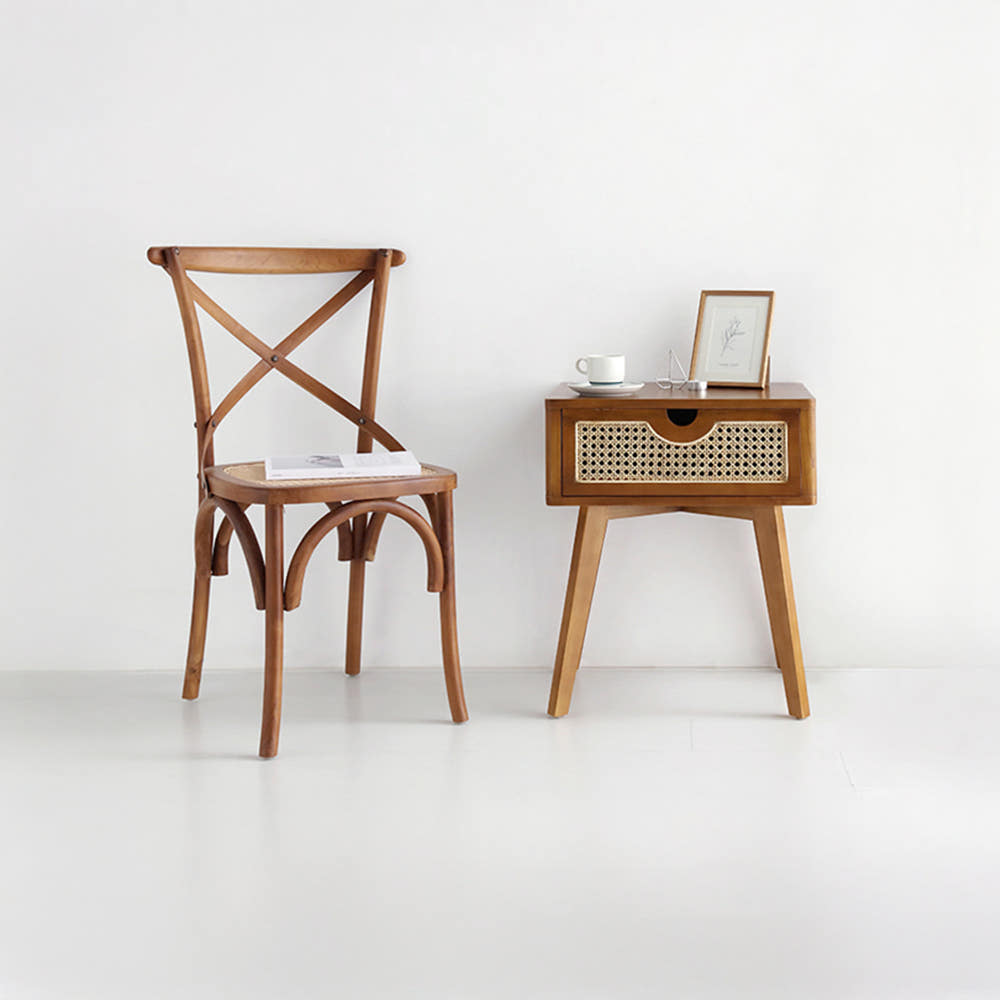 CESBON 원목수납협탁 라탄 KCN001 7486.7277