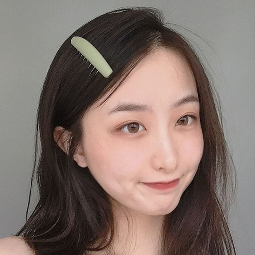 라운드 빗핀 머리핀 헤어빗핀 올림머리 빗삔 빗살 여성 무광 - 상세 이미지 4