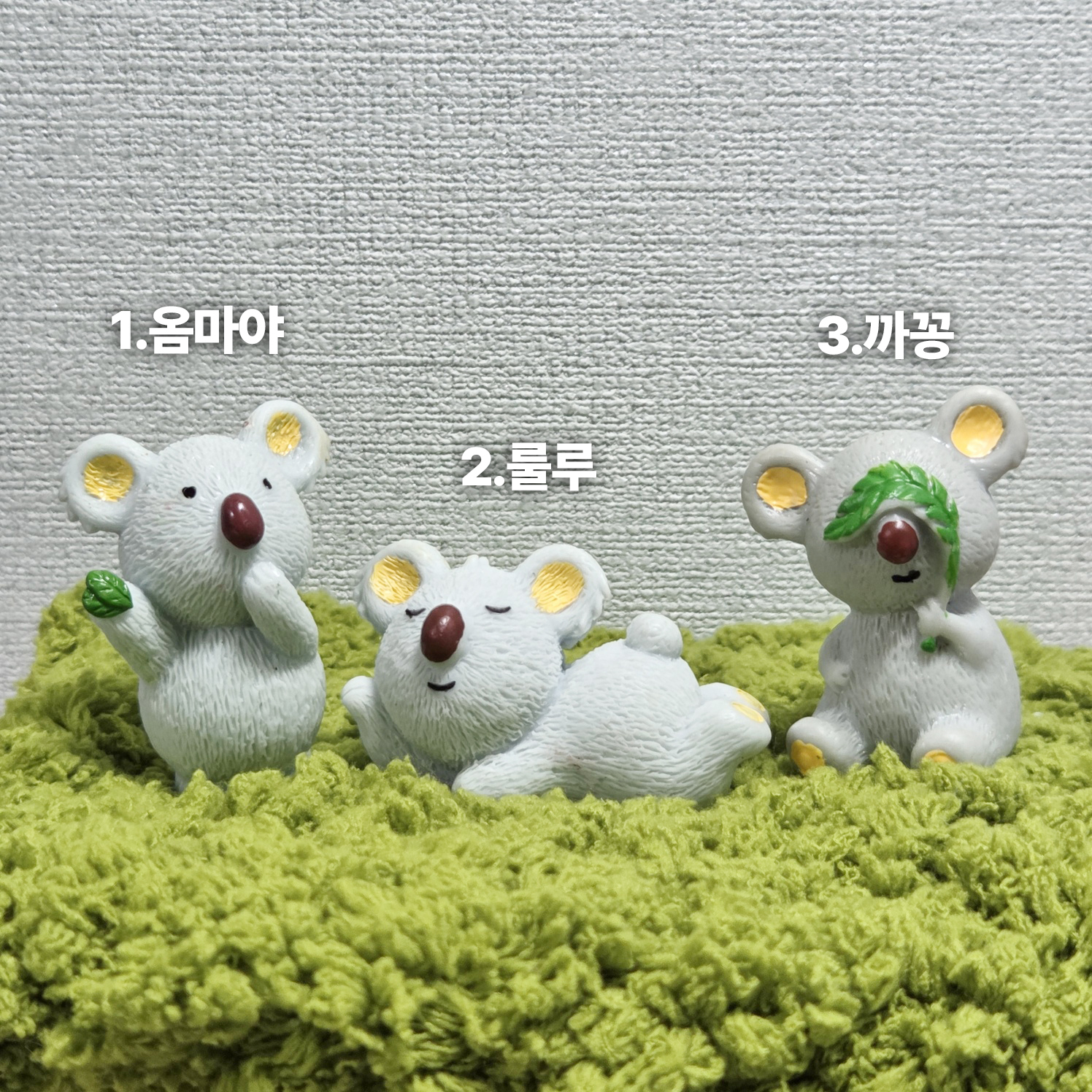 미니어쳐 코알라 피규어 (1개) - 귀여운 동물 장식 테라리움 룰루 - 상세 이미지 2