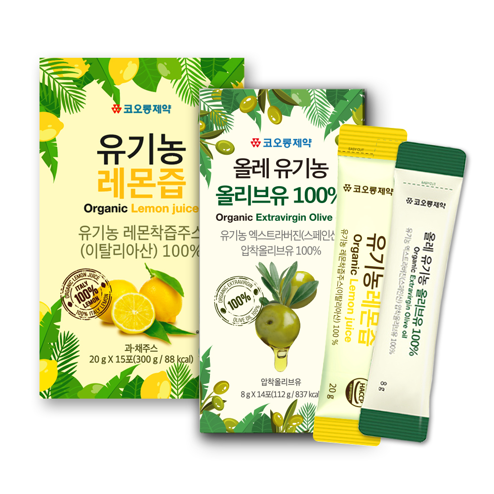 코오롱 유기농 올리브오일 레몬 올리브레몬샷 효능 올리브유 레몬즙 올리브오일 레몬즙 올레샷 - 상품 이미지