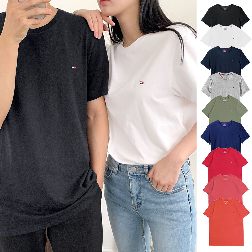 타미힐피거 반팔티 남여공용 기본 로고 티셔츠