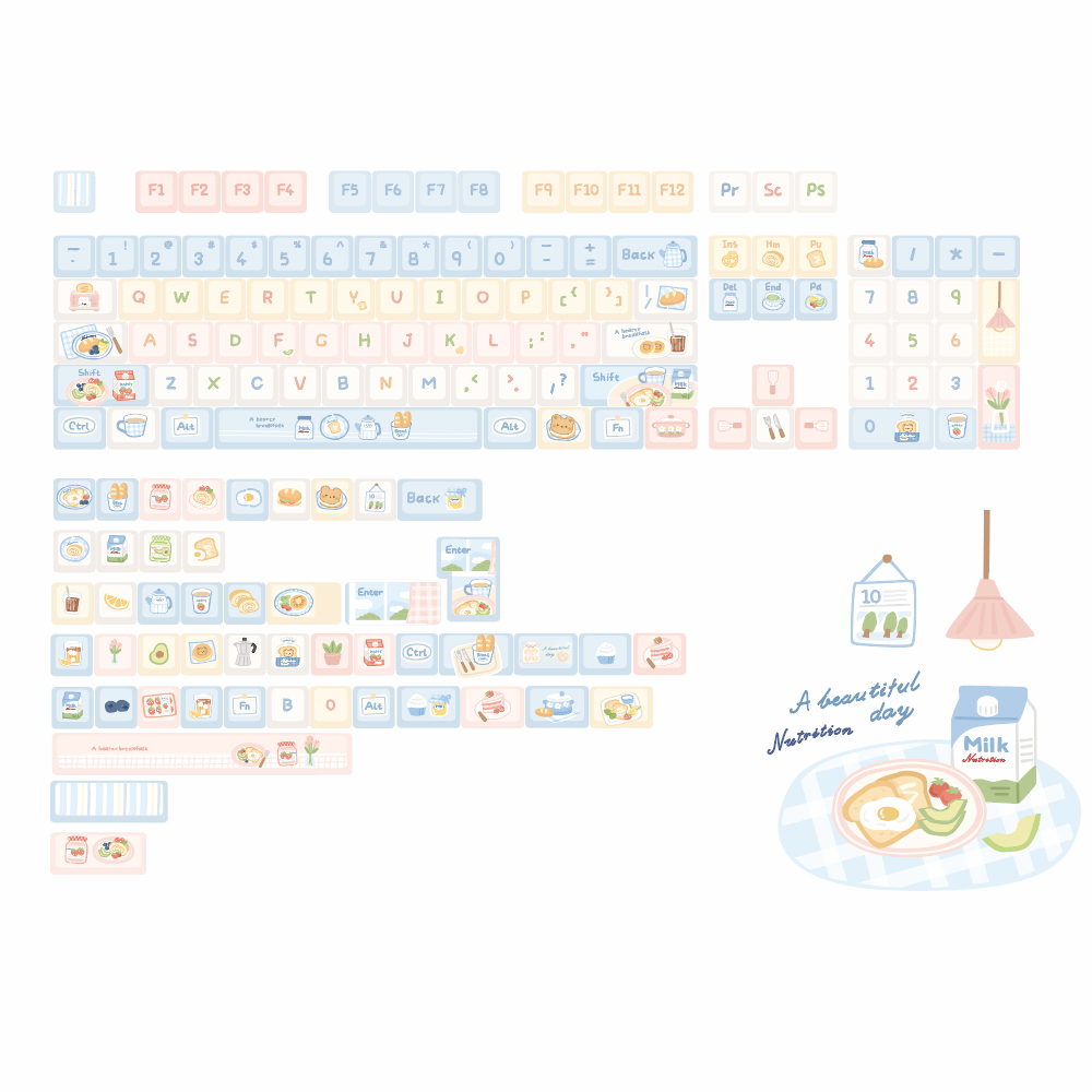 Soulcat 고함량 PBT 염료승화 영문 키캡 153키 커스텀키보드 교체용 (브런치) - 상세 이미지 2