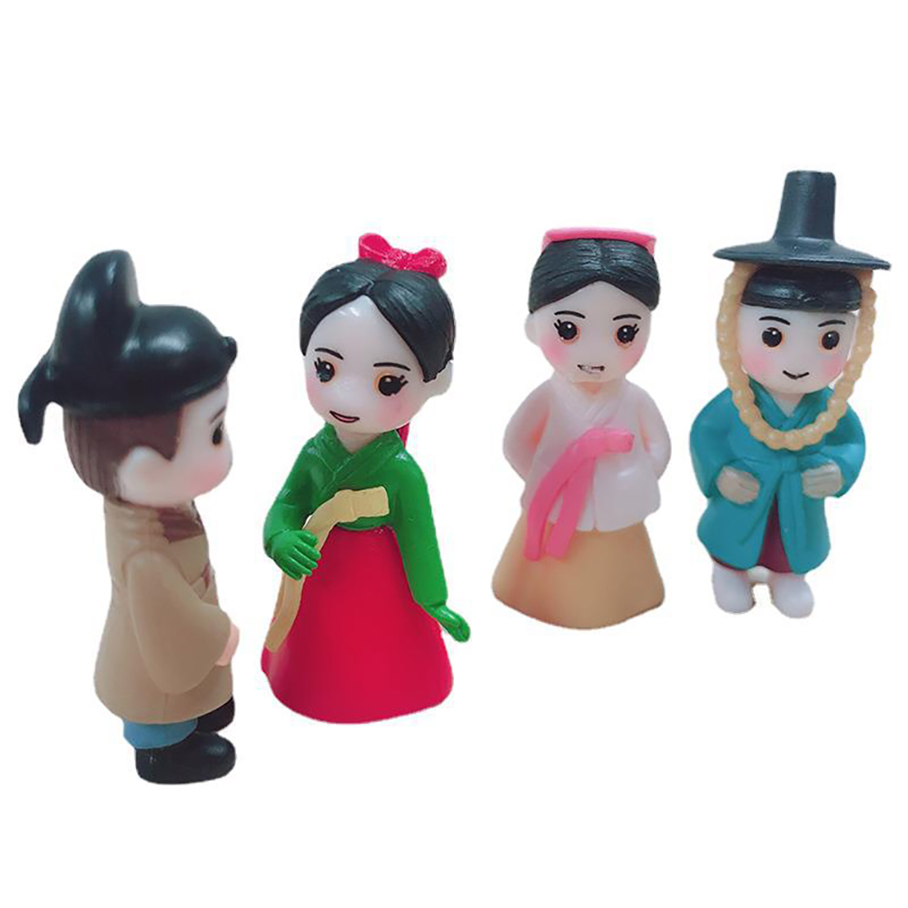 전통 한복 커플 세트 테라리움 미니어처 장식 소품 - 상세 이미지 4