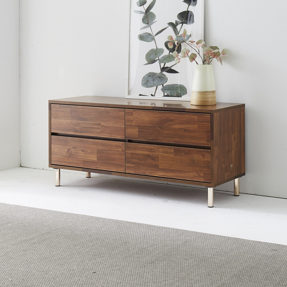 멘 1200거실장 높은tv장테이블 멀바우 철제티비다이 오디오장식장