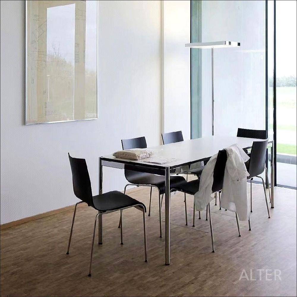 테이블 데스크 책상 서재 철제 디자인 120x60x75cm 검은색 이미지 6