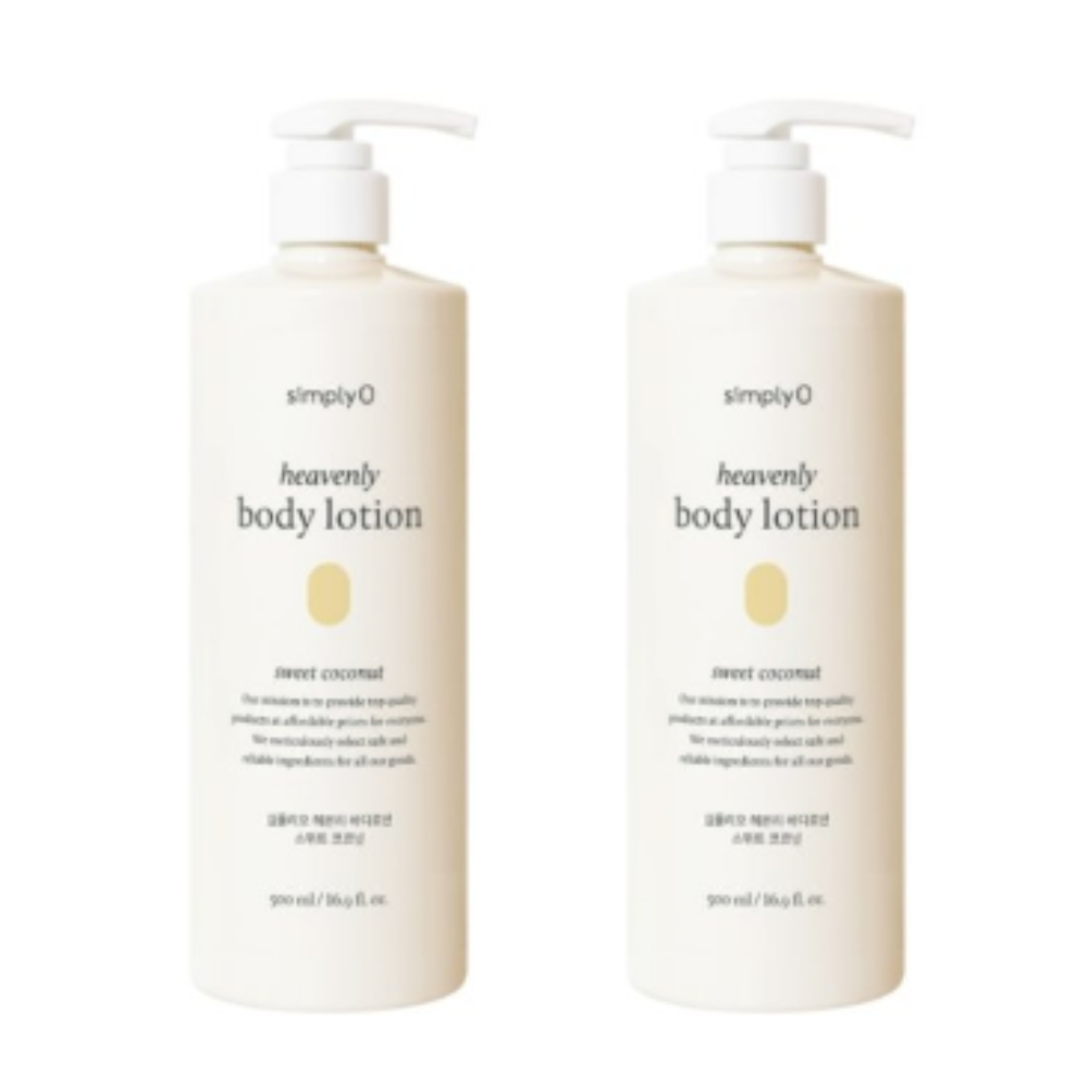심플리오 헤븐리 바디로션 스위트코코넛 500ml X2개 : 밥도둑마켓