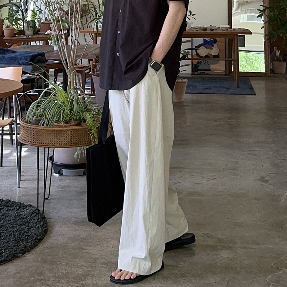 남자 여름 슬랙스 밴딩 벌룬 팬츠 나일론 남자 여름바지