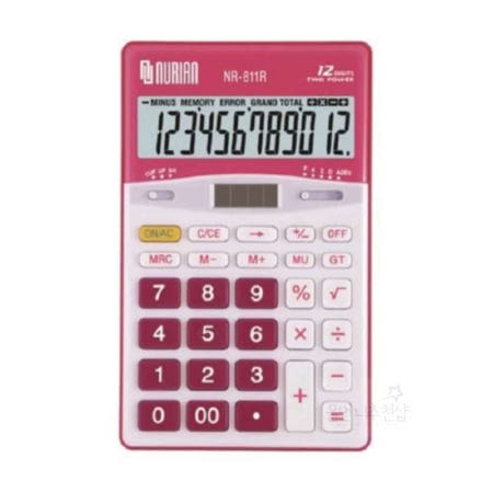 울언니추천샵 계산기 NR-811R 90x146x13mm 12자리 (1개입) 기계식계산기 사무실용계산기 탁상용계산기 귀여운계산기 탁상용계산기12자리