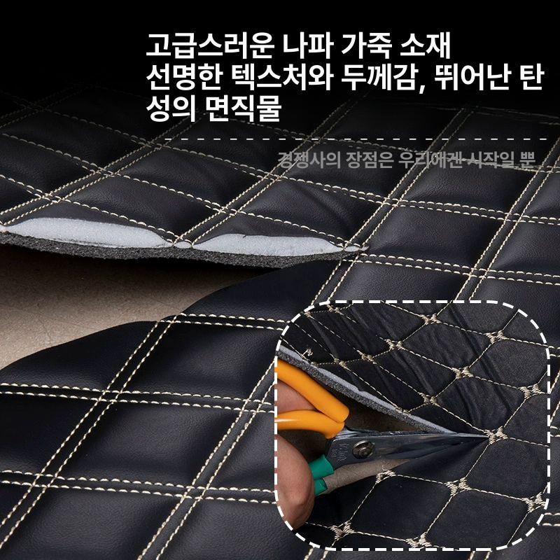 도요타 시에나 트렁크매트 캠핑 카매트 차박 풀커버 A타입 단일 주매트-블랙 베이지 - 상세 이미지 5