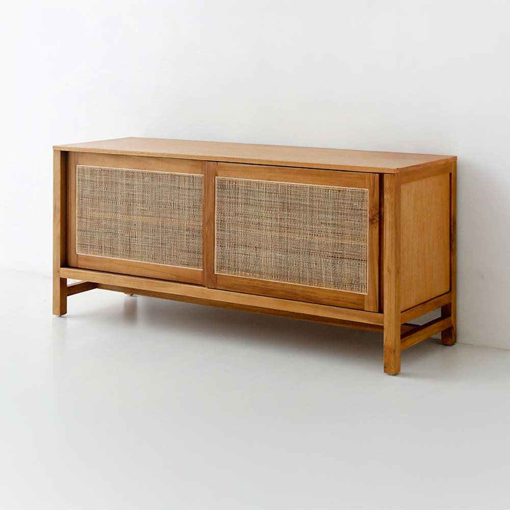 CESBON 슬라이딩 콘솔수납장 라탄 KCN005 450x1050x700mm, 1단, 8225.8338