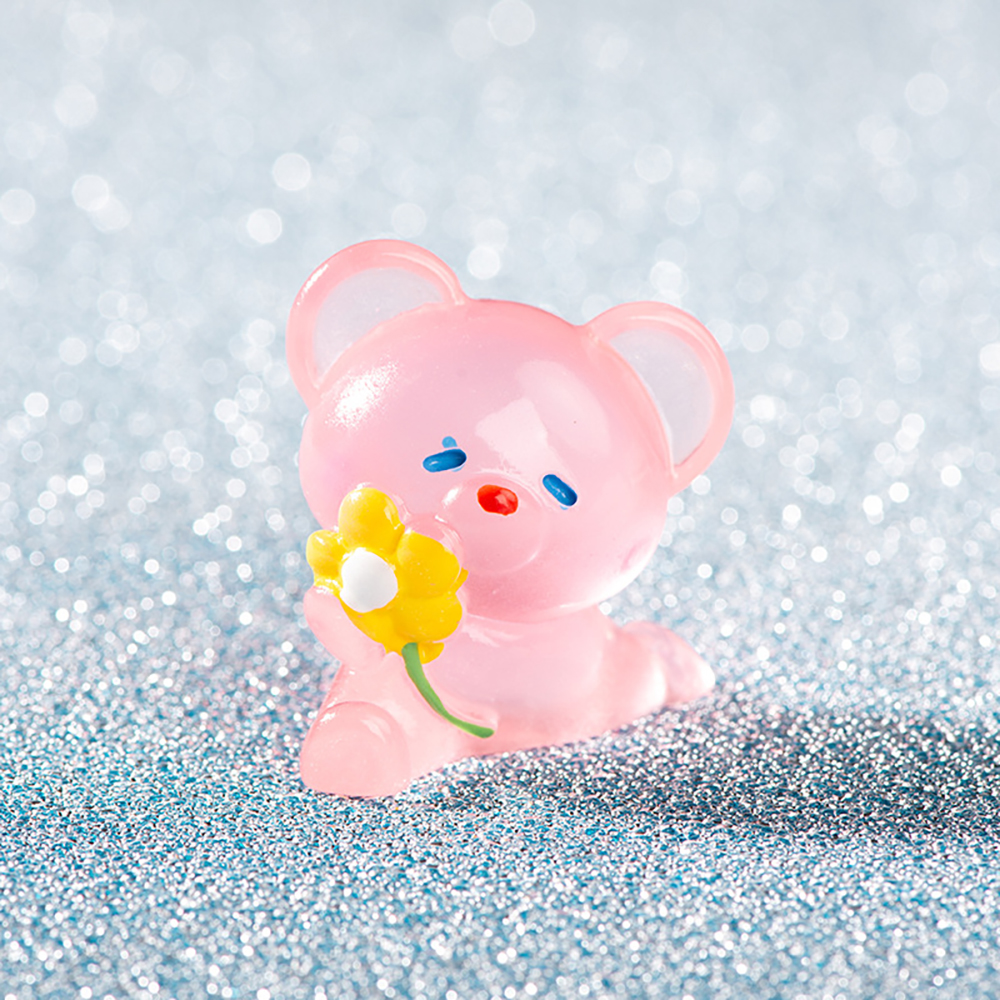 야광곰 미니어처 6종 곰돌이 동물 테라리움 크리스마스 인테리어 장식 소품 - 상세 이미지 5