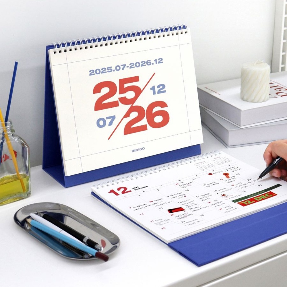 2026 년 탁상 달력 25년 7월부터 26년 책상 달력 18개월 데스크 캘린더 - 상세 이미지 2