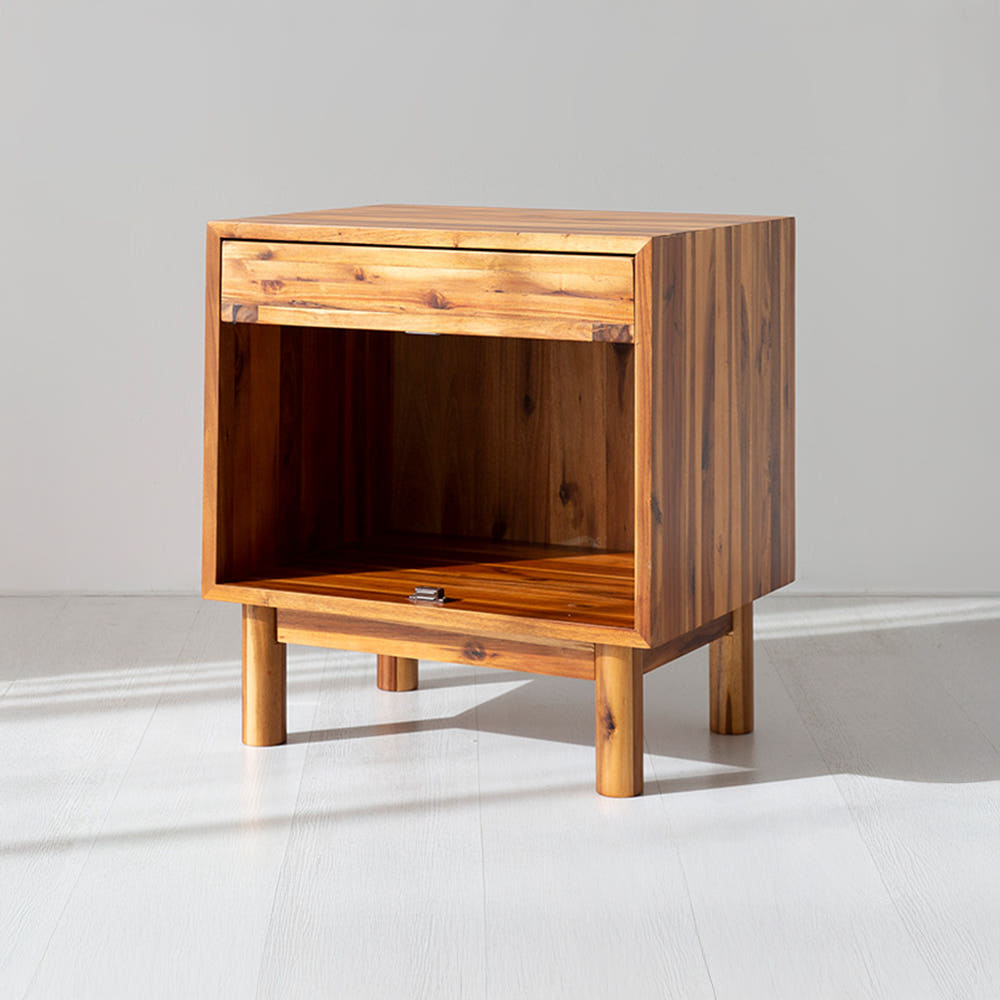CESBON 원목슬라이딩 수납협탁 라탄 BDC27 553x480x590mm, 1단, 3249.2698
