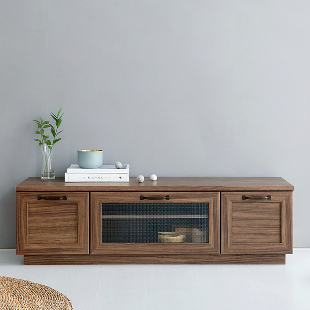 미란스 TV거실장 EVM L 1200x400x350mm, 미들브라운 3555.6498