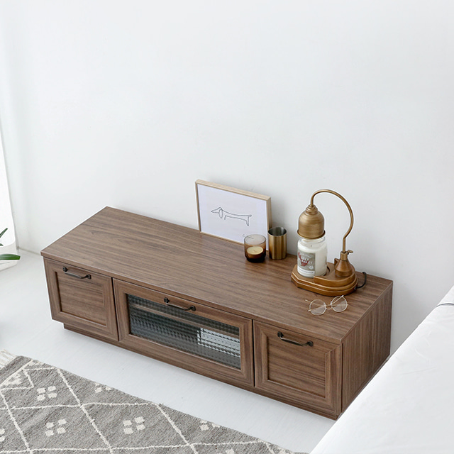 미란스 TV거실장 EVM L 1200x400x350mm, 미들브라운 3555.6498