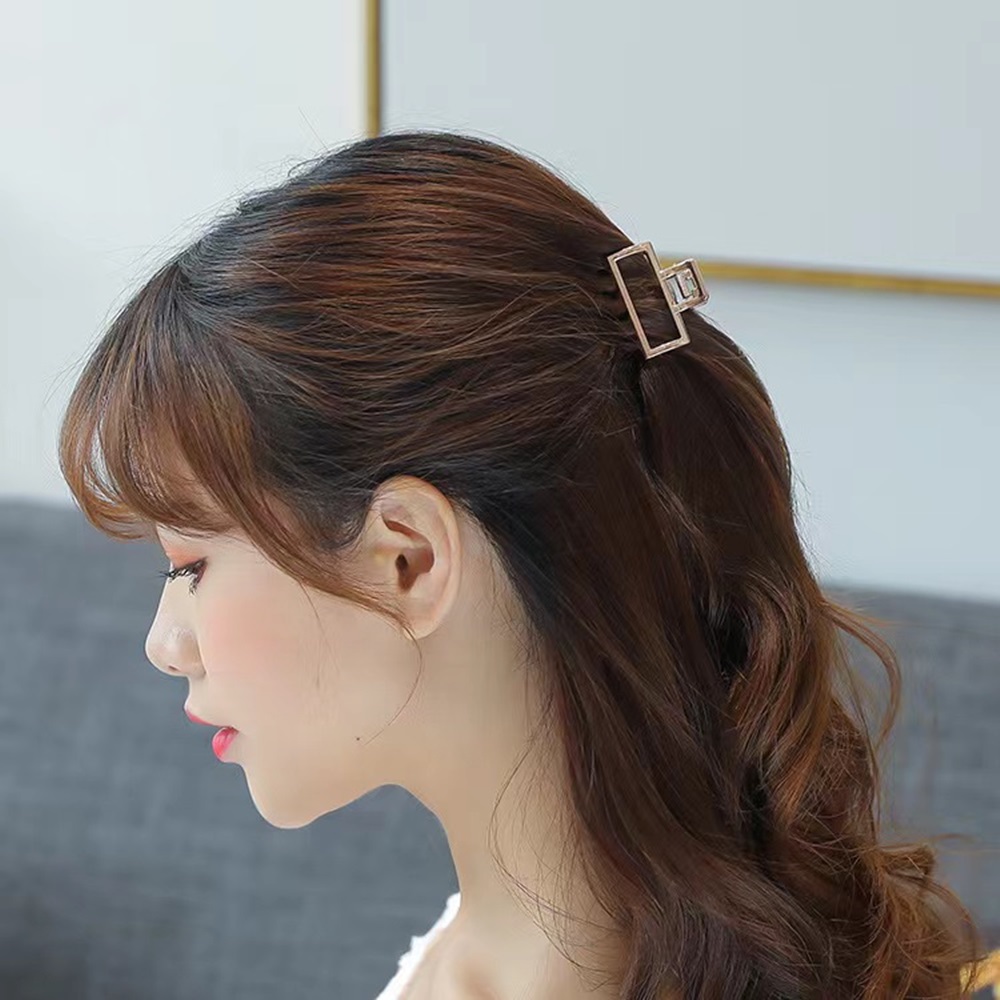 미니 사각 집게핀 반묶음 올림 머리핀 반머리 헤어핀 - 상세 이미지 5