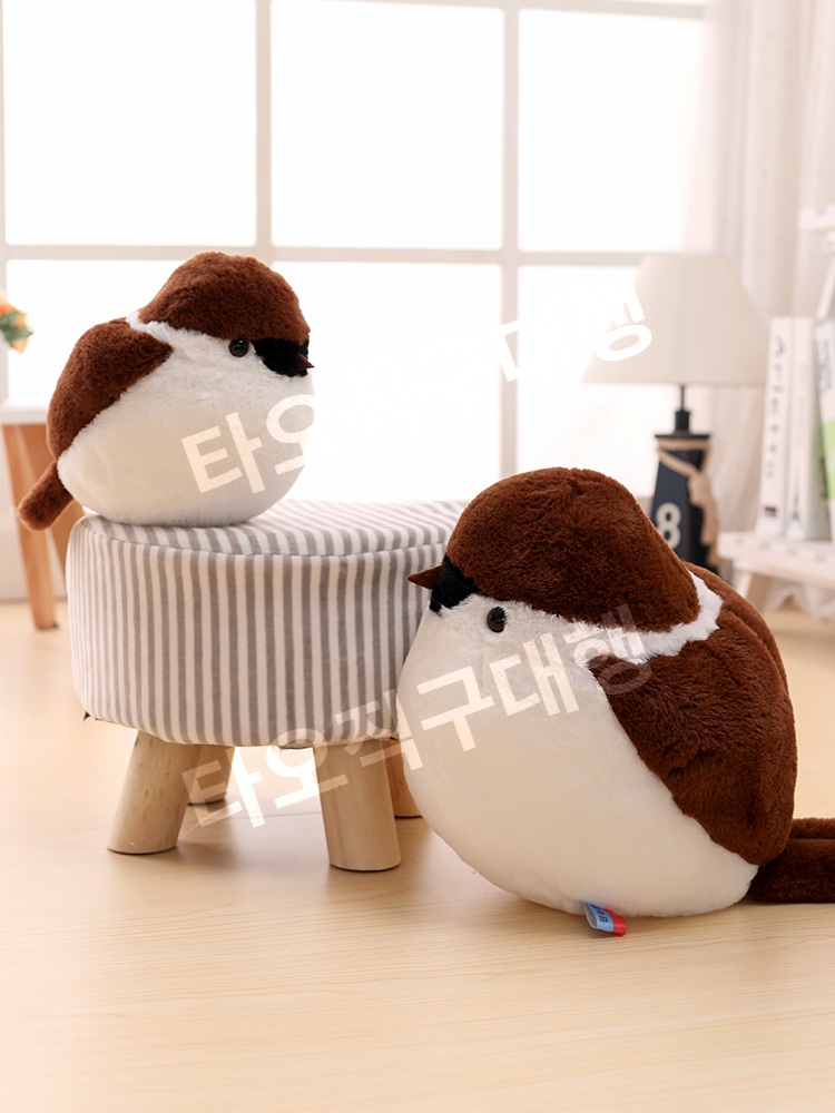참새인형 귀여운 인테리어 참새모형 선물 뱁새인형 소품 아이인형 인형쿠션 새모형 - 상세 이미지 2