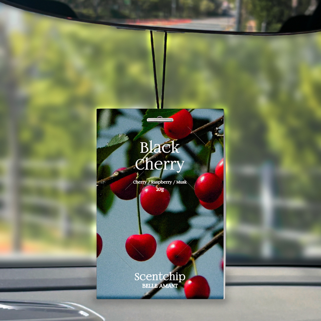 벨르아망 센트칩 에어 프레셔너 자동차 샤쉐 걸이형 차량용 방향제 블랙체리