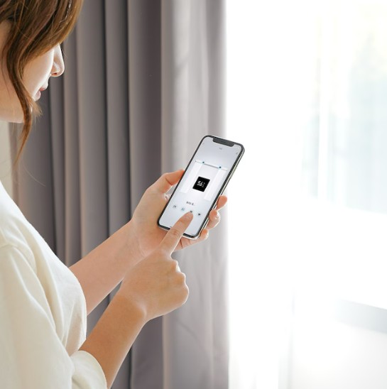 헤이홈 스마트 전동커튼 SET(레일, 모터 포함) 원격제어 양쪽열림 0cm~150cm