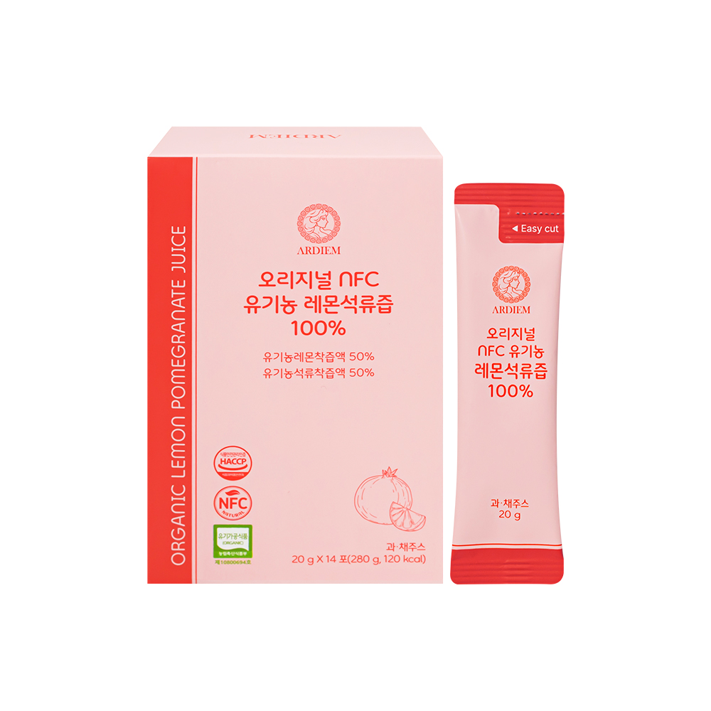 아르디엠 오리지널 NFC 유기농 레몬석류즙 100% 레몬 석류 280g 14포, 1개 - 상품 이미지
