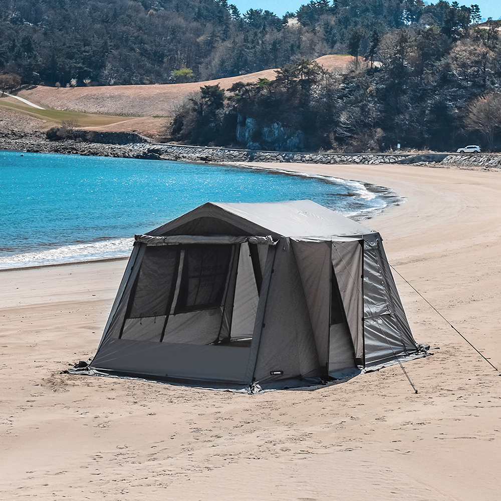 트림 하우스 텐트 2인용 캐빈형 리빙쉘 코트 캠핑텐트 연인 커플