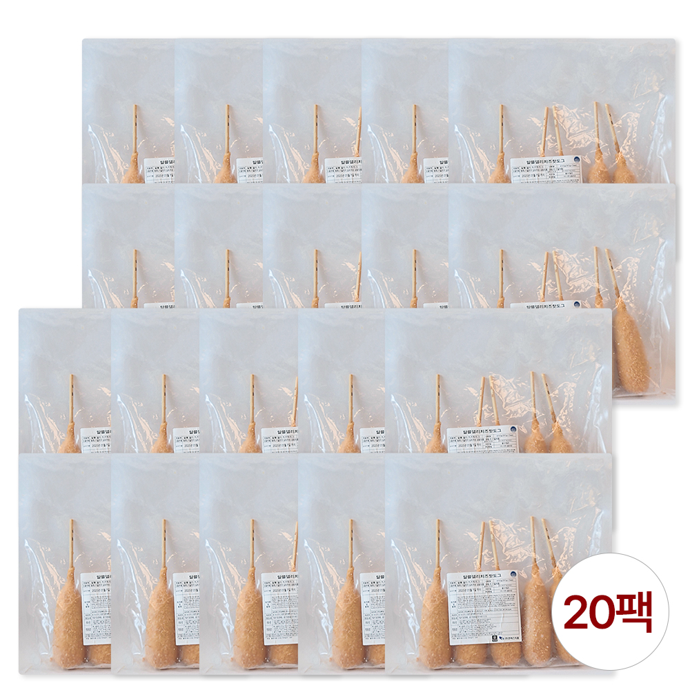 델리 치즈핫도그 PC방핫도그 업소용대용량 푸드트럭 학원행사 1박스 모짜렐라치즈, 450g, 20개 - 상품 이미지