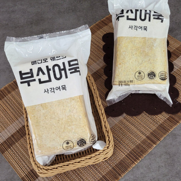 부산어묵 배진호쉐프 야채콕콕 사각어묵 4kg (1kgX4팩) : HYEJA SHOP