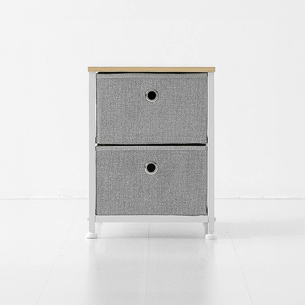 NOVEN 패브릭 미니서랍장 300400 B형 305x405x405mm, 2단, 라이트그레이 8001.9485 - 메인 이미지