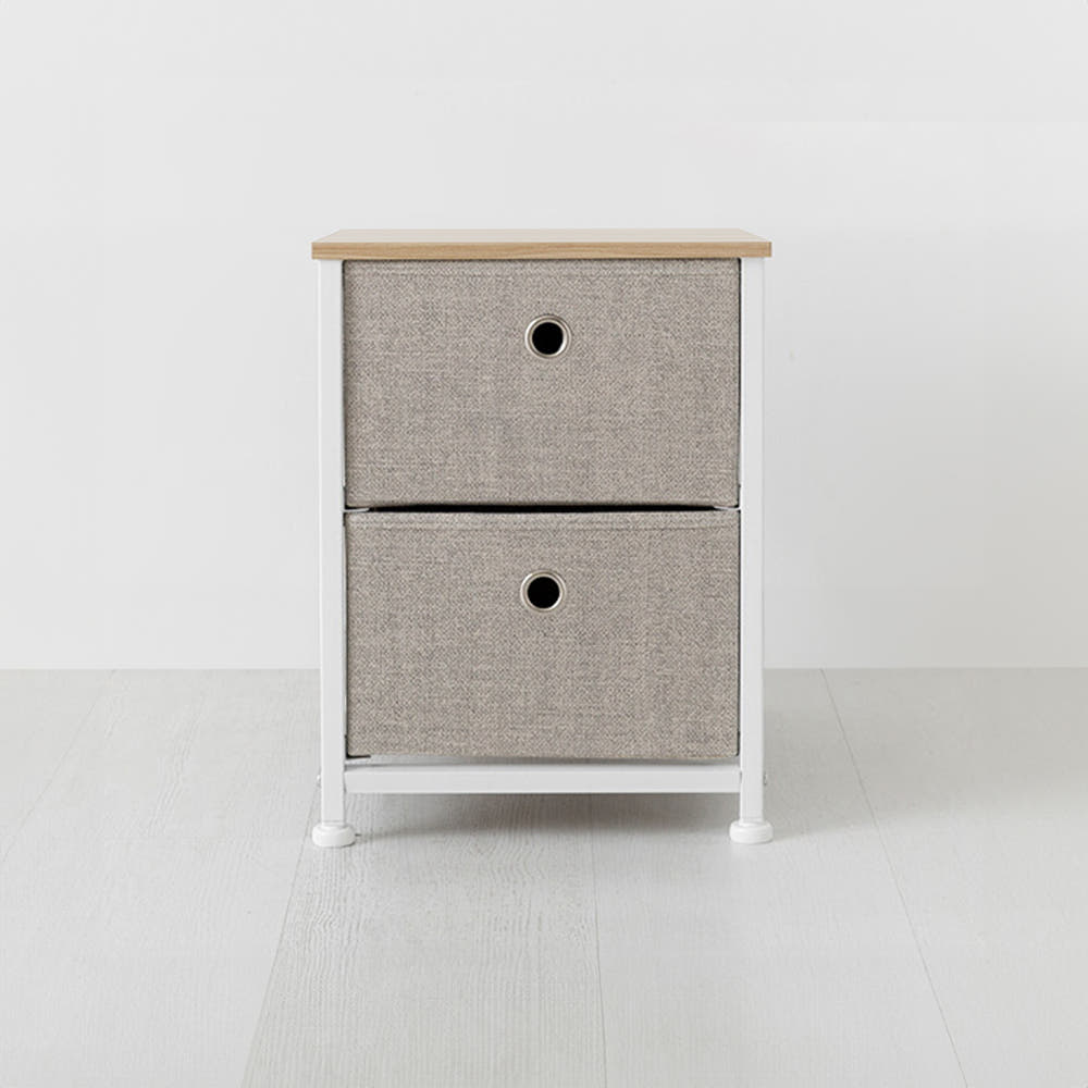 NOVEN 패브릭 미니서랍장 300400 B형 305x405x405mm, 2단, 라이트그레이 8001.9485 - 상세 이미지 3