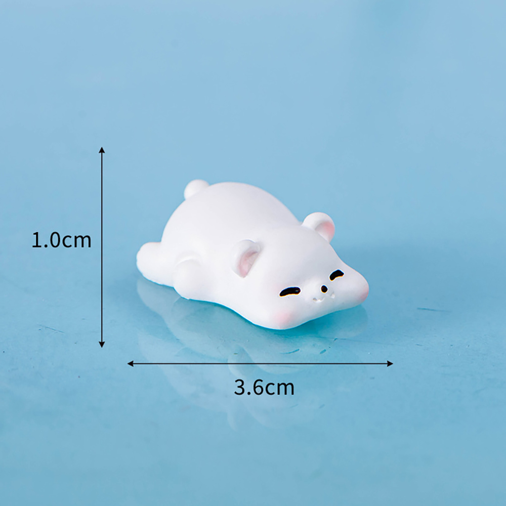 겨울 아기곰 미니어처 4종 북극 곰돌이 동물 테라리움 크리스마스 인테리어 장식 소품 - 상세 이미지 4