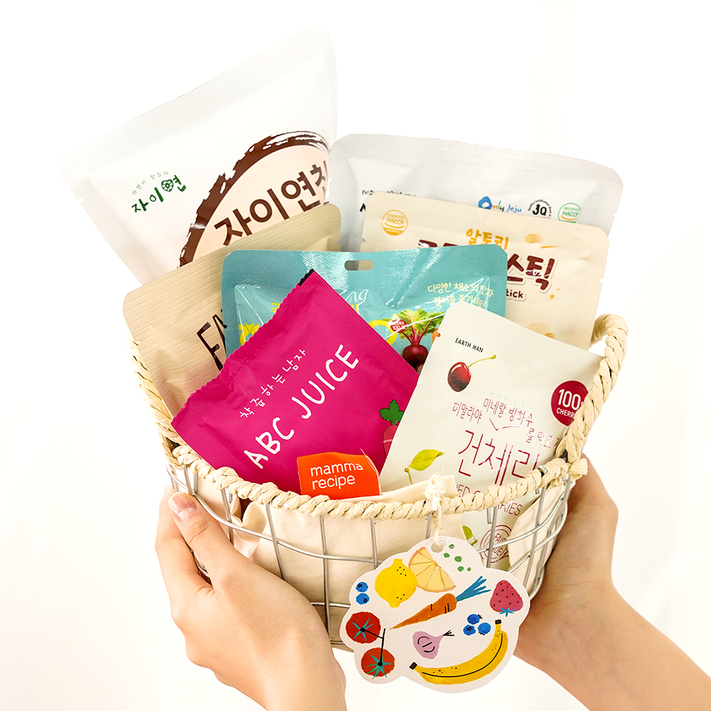 [임신출산축하] 맘마레시피 야채과일 원물 간식 선물박스 임산부 산모 임밍아웃 출산 조리원축하