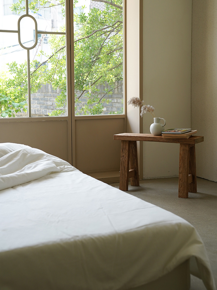 블랑드엔젤 티크 원목 고재 의자 벤치 인테리어 가구