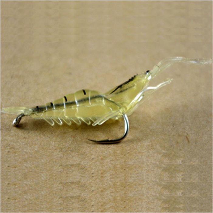 4cm 새우 루어 미끼 10개세트 바다 겸용 소프트 발광새우 - 상세 이미지 3