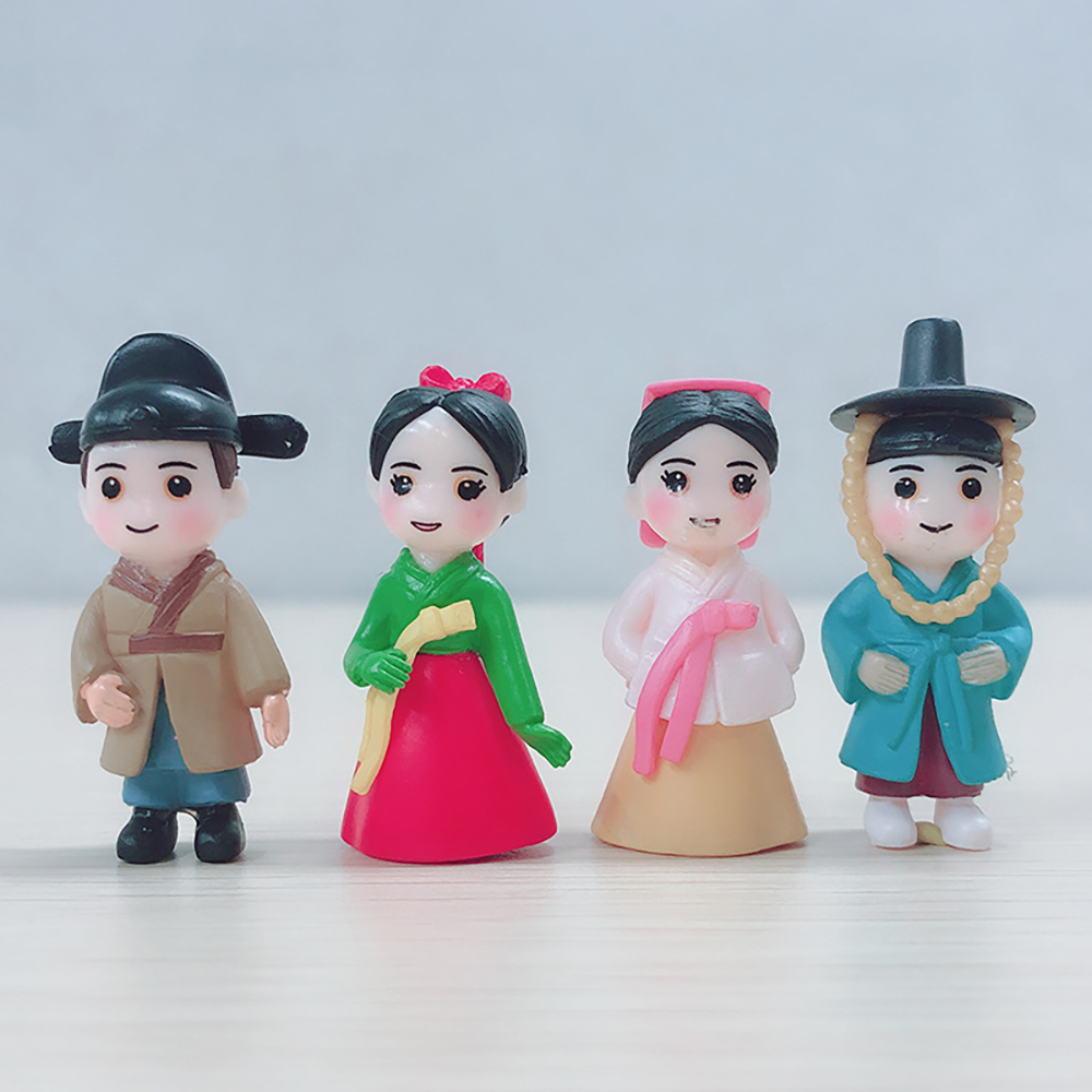 전통 한복 커플 세트 테라리움 미니어처 장식 소품 - 상품 이미지