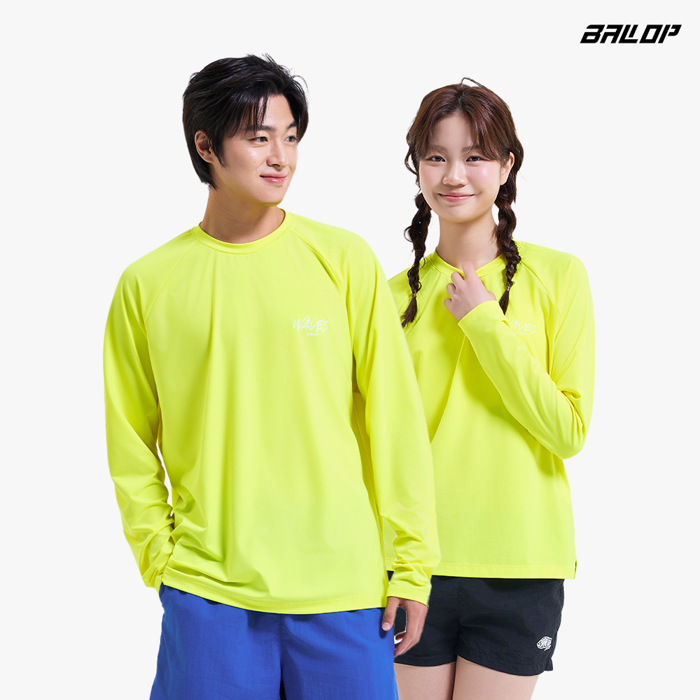밸롭 남성 래쉬가드 스파클 롱슬리브+패커블 트래블 앤 스윔쇼츠 크레용 긴팔 커플 빅사이즈 여름 수영복 - 상세 이미지 4