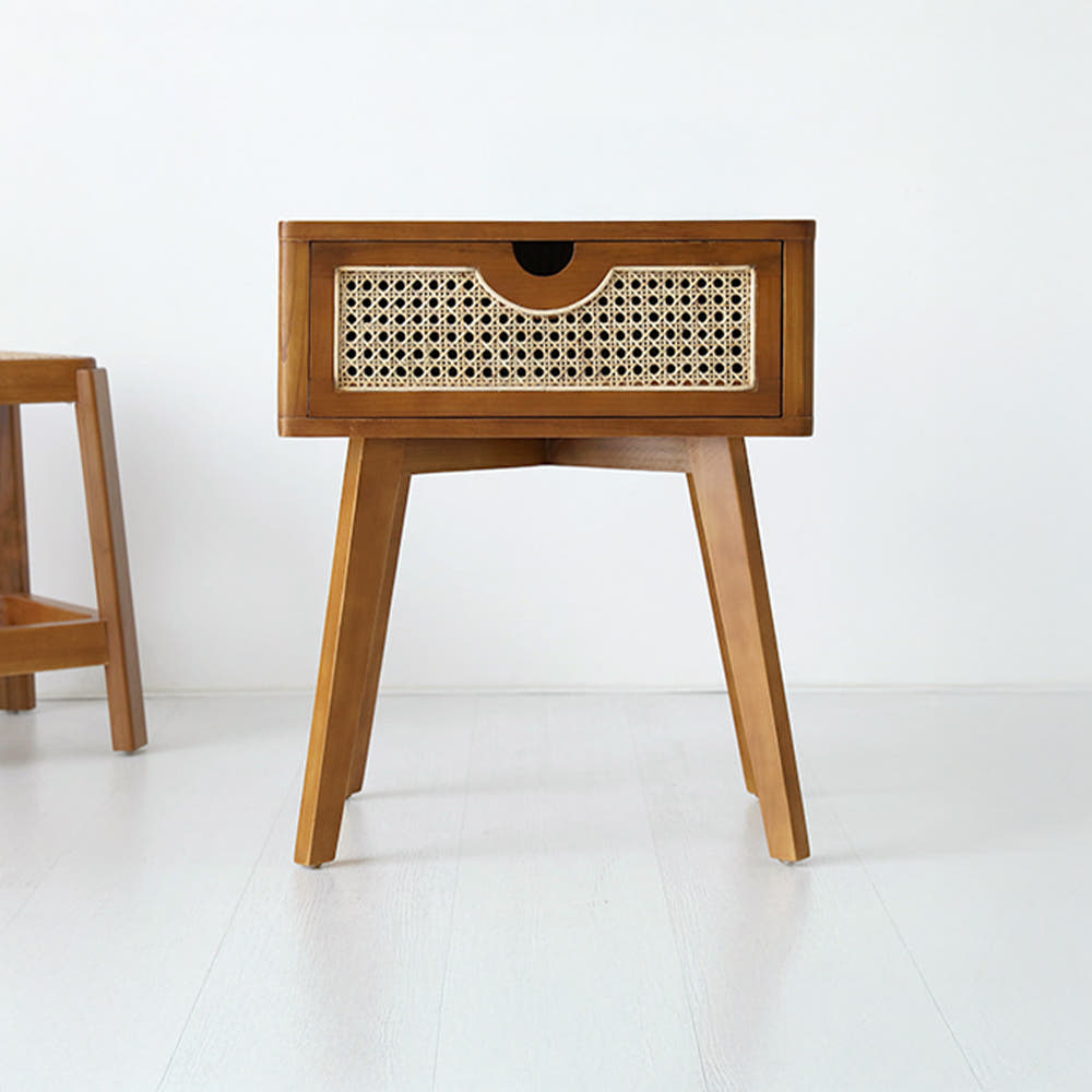 CESBON 원목수납협탁 라탄 KCN001 7486.7277